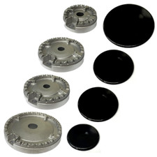 Kit 4 bruciatori + piattelli piano cottura cucina gas Nardi 4 fuochi