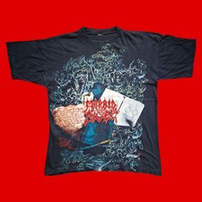 Morbid Angel Empire All Over Vintage Single Stitch T Shirt Size M/L 90s Metal