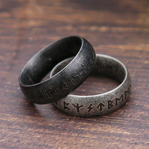 Anello runa vichinga retrò - runa,