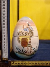 Rara Bottiglia Uovo Pubblicitaria Pedroni Ceramica Spiga Albisola
