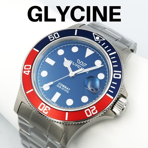 Glycine combat sub watch pepsi - watch,