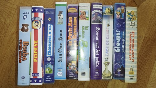 Lot vhs film enfant dessin - lot,