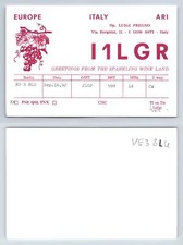 Ham Radio QSL QSO Cartolina I1LGR, ASTI, IT, ITALIA