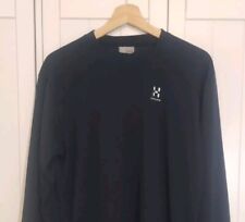 Haglofs Top di ritorno in pelle secca grande strato base blu