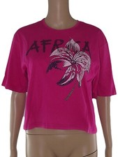 Blumarine Maglia Jersey T-Shirt Donna 44 Eu40 L Large Fucsia Made Italy Cotone