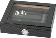 Set humidor effetto carbonio /