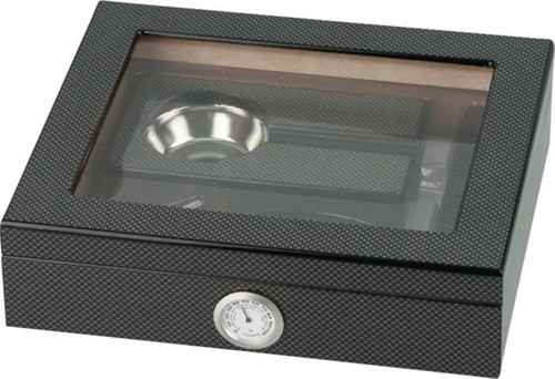 Humidor set carbon look - set,