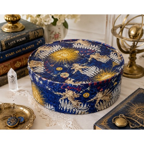 Cappello tondo celeste vintage