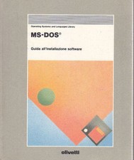 MS DOS GUIDA ALLA INSTALLAZIONE SOFTWARE 1989 Olivetti libro informatica vintage