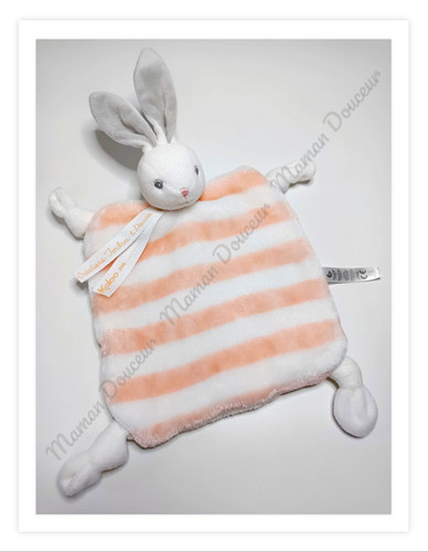 Doudou plat lapin blanc - doudou,
