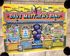 Poster 2024 Dave Matthews Band Tour DMB Saratoga, Gola, Ocean City