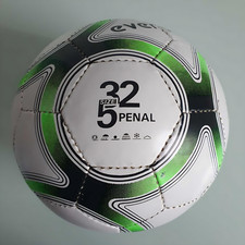 Pallone Da Calcio In Cuoio - Nuovo - Bianco e Verde - Size 5 - TRACCIATA!