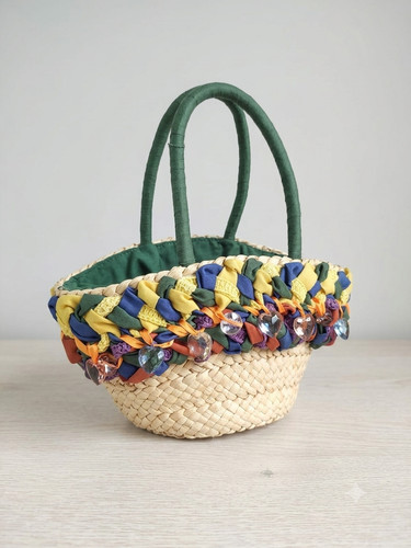 Borsa secchiello paglia - borsa, a