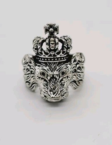 Anello leone con corona - anello,