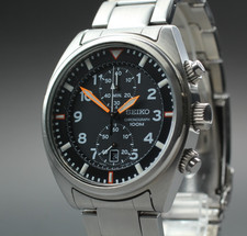 Orologio Uomo Vintage 2003【Ecc+5】 SEIKO Cronografo 7T94-0BL0 SNN235 Quadrante Nero QZ