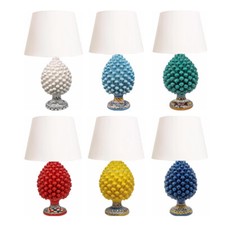 LAMPADA PIGNA H32 CERAMICA CALTAGIRONE VARI COLORI