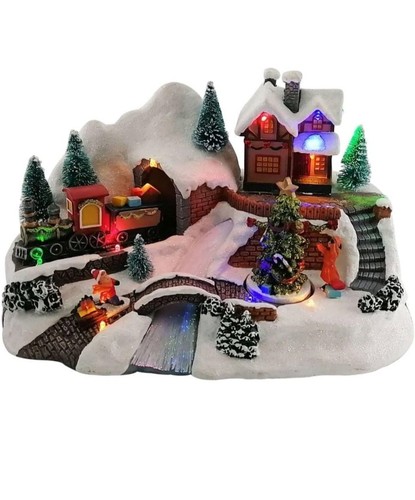 Villaggio natale con luci - natale,