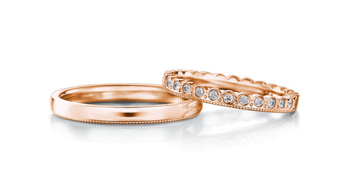 Coppia fascia oro rosa 14k - fascia,