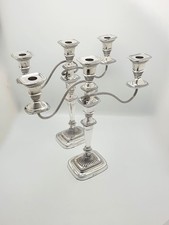 Splendida coppia di candelabri/candelabri convertibili placcati argento - 1920 circa