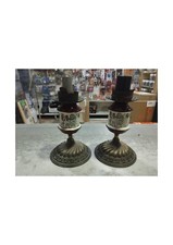 COPPIA LUMI ANTICHI CON FIGURE