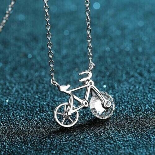 Ciondolo bicicletta moissanite
