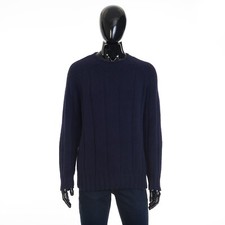 Maglione in cashmere BRUNELLO CUCINELLI 4950$ - Navy, maniche raglan, pullover