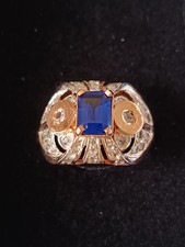 Anello in oro rosa e argento