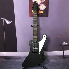 Vendita calda chitarra elettrica personalizzata Factory colore nero opaco 8 corde ponte fisso