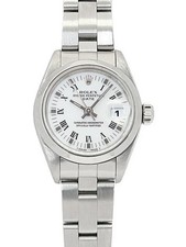 Orologio ROLEX Oyster Perpetual Date 69160 bianco da donna usato #111418