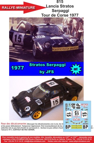 Decals ref 0815 - 1/43,