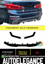 💕 Diffusore Posteriore Nero Lucido Quad per BMW Serie 5 G30 M Sport  💕