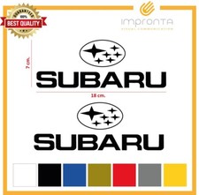 Adesivi 2 pezzi 7X18 cm SUBARU stickers disponibili vari colori per moto e scoot