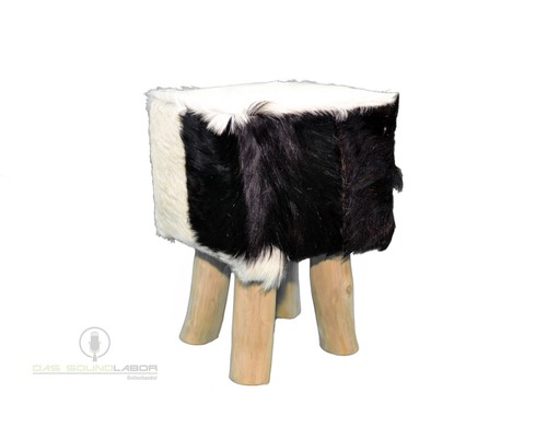 Sgabello con pelliccia - , di