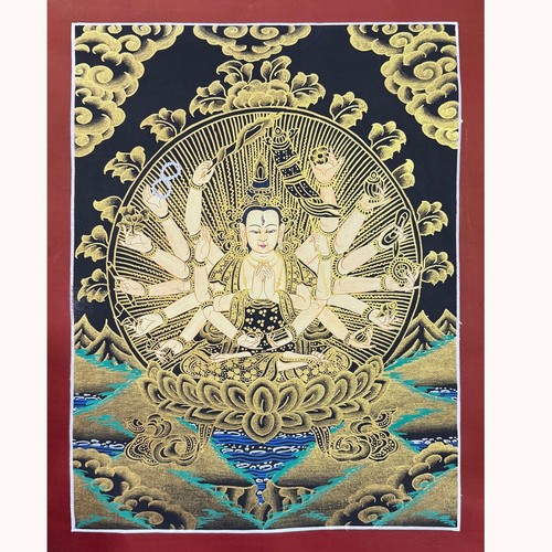 Quadro thangka tibetano alta - thangka,