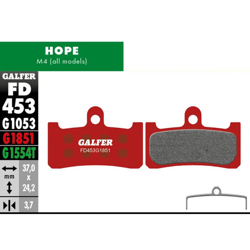Pastiglie freno galfer hope - pastiglie, m4
