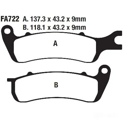 Pastiglia freno ebc fa722 - freno,