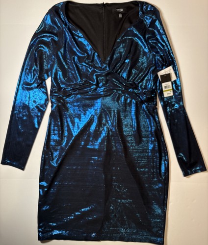 Abito donna guess blu foderato - abito,