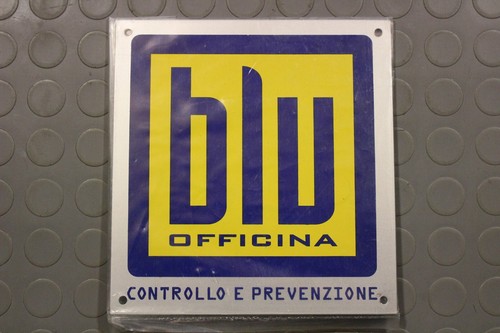 Insegna blu officina - officina, vintage