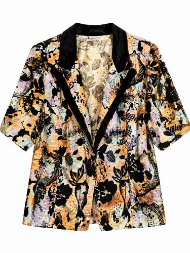 Giacca blazer velluto burnout