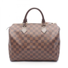 Borsa a mano Louis Vuitton Speedy 30 N41531 Damier Ebene pelle usata donna LV