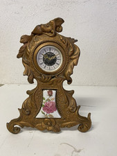 OROLOGIO ANTICO DA TAVOLO A CORDA  Bronzo Ottone Metallo