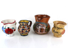 Set 4 Piccole Brocche in Ceramica Terracotta Vintage Da Collezione Arredamento