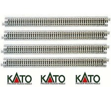 KATO 20-000 SET N.4 BINARI DIRITTI con MASSICCIATA mm.248 Serie UNITRACK SCALA-N