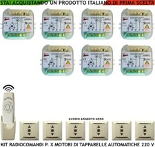 COMANDO ELETTRICO E RADIO CON 7 CENTRALI RADIOCOMANDO 6 CANALI E 6 RADIOPULSANTI