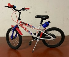 Bici da bambino bianca e rossa 14" (3-6 anni)