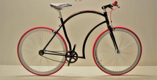 Fixed 28 bici single speed nero rosso personalizzabile