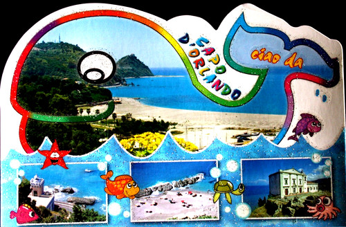 Cartolina fustellata ciao - cartolina,