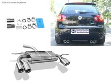 Duplex Scarico Sportivo VW Golf 5 2x80 Rotondo Con Ass.