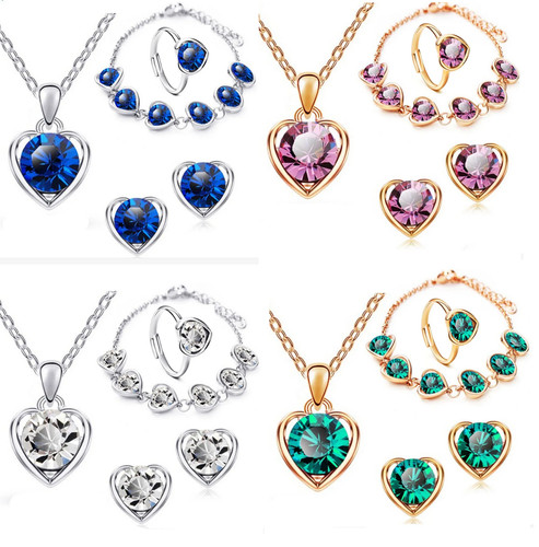 Set gioielli donna cuore - set,