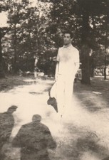 B5 - Foto Photo Fotografia Anni 60 - Uomo abito bianco